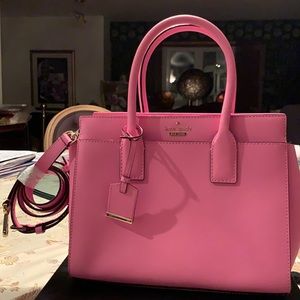 Pink Kate Spade bag. Condition- New. Detachable shoulder strap